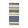 strip yellow blue cotton rag rug