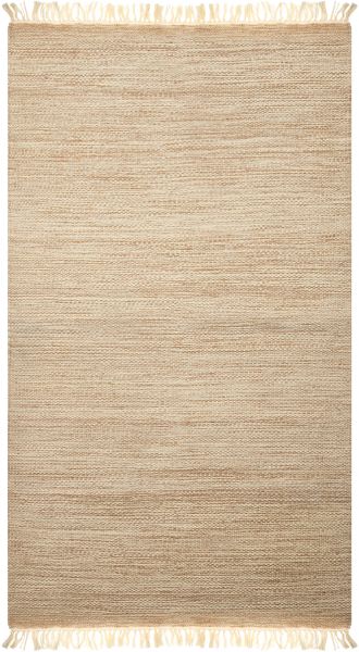 Plain KILIM rug natural wool color Beige
