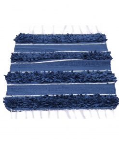 Cotton kilim shaggy rag rug 60x90 cm
