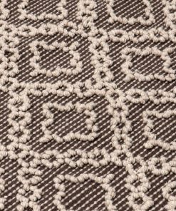 Handwoven Textured Wool Rug Grey