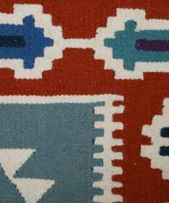Flatweave KILIM Rug handmade wool Traditional Multi color
