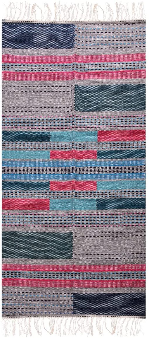 handmade kilim carpet rug size gray pink turquoise