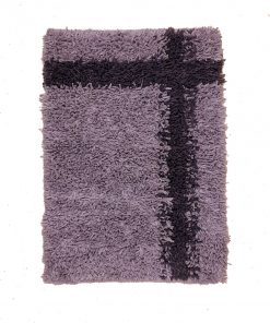 Hand Hoked kilim rag rug Cotton shaggy Grey