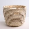 Handcraft storage basket in braided straw Circle