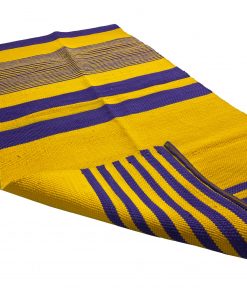 Cotton rag rug Kilim size 70*150 cm Purple Yellow KIRGRAF025-0715