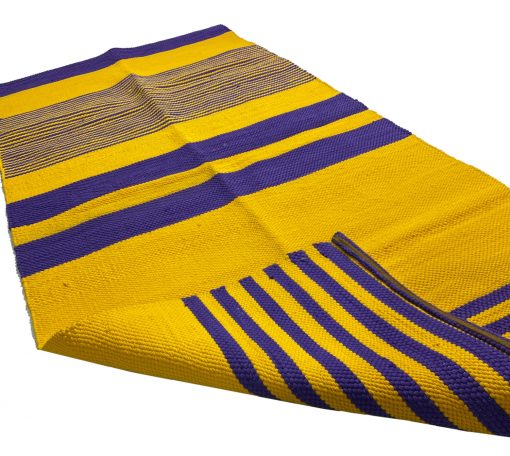 Cotton rag rug Kilim size 70*150 cm Purple Yellow KIRGRAF025-0715