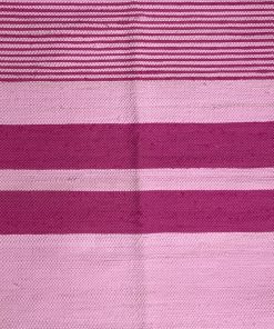 Cotton rag rug Kilim size 70*150 cm Pink KIRGRAF026-0715