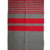 Cotton rag rug Kilim size 70*150 cm Gray Red KIRGRAF027-0715