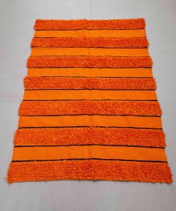 Kilim rug rag shaggy cotton orange