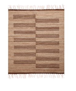 Striped Line KILIM rug natural wool color Beige