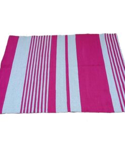 Eco-Friendly striped Cotton rag rug Grey