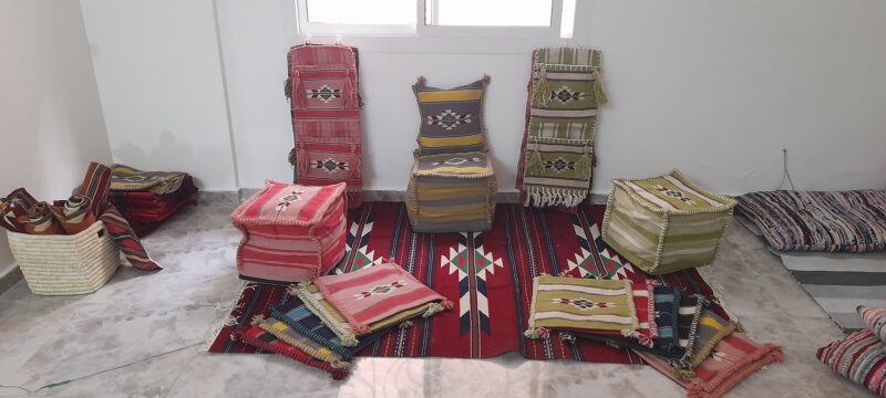 Bedouin rugs cushions stools Saddle Bag