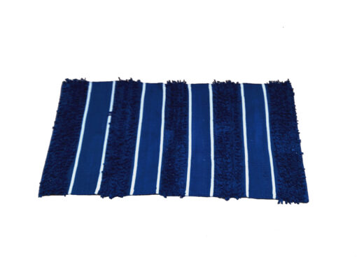 Eco-Friendly rag rug cotton shaggy Blue